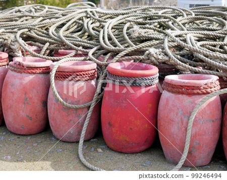 粉色章魚鍋和繩子（熊本縣天草市） 99246494