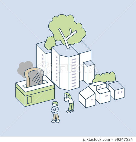 Burnt bread due to cooking failure. lost breakfast 99247554