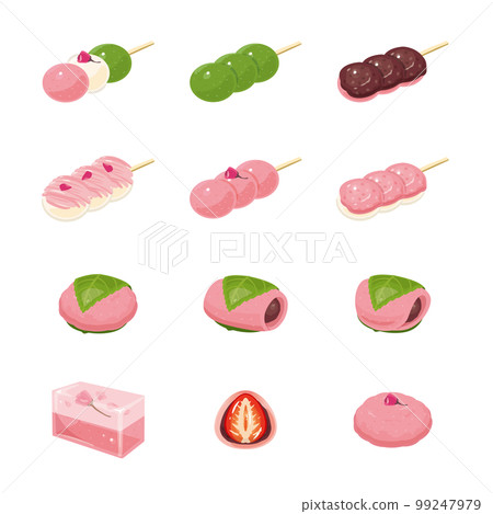 Spring Japanese Sweets Set 1 Spring Japanese Sweets Set 1 99247979