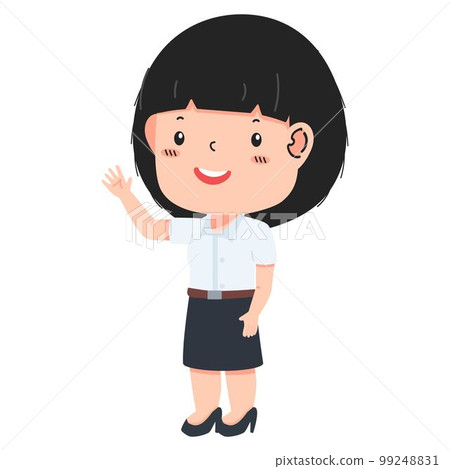 Kid girl in University student uniforms 99248831