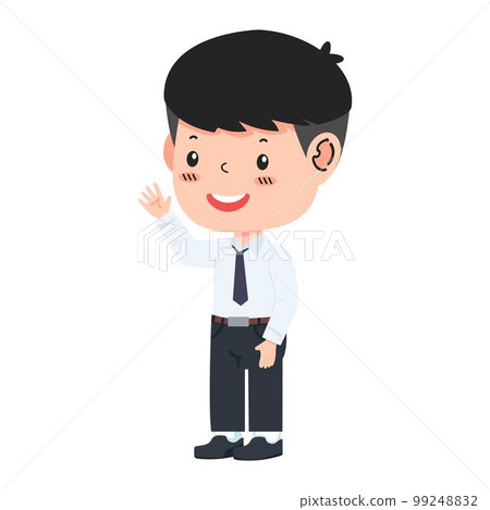 Kid boy in University student uniforms 99248832