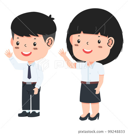 Kid in University student uniforms 99248833