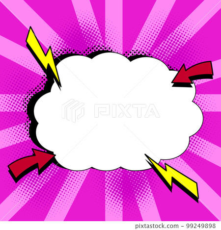 Comics Design Frames. Photo Frame Set With Explosion Bubbles For Add Collage, Funny Cute Comic Photos Collection For Promotion 99249898