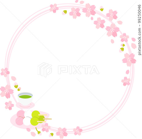 Spring, cherry blossoms, cherry blossom viewing, three-color dumplings 99250046