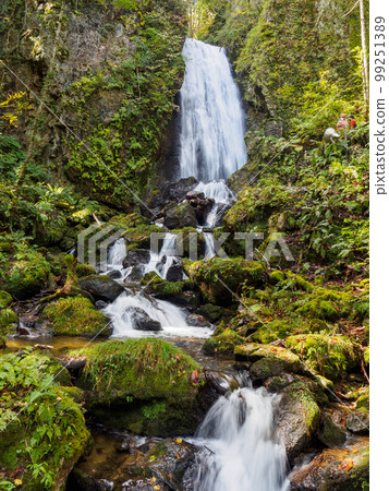 River flowing from immovable waterfall River flowing from immovable waterfall 99251389