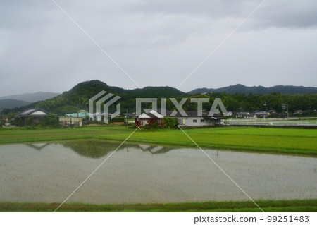 2022年夏天下雨的早晨,從日豐本線延岡站到宮崎站的風景 2022年夏天下雨的早晨,從日豐本線延岡站到宮崎站的風景 99251483