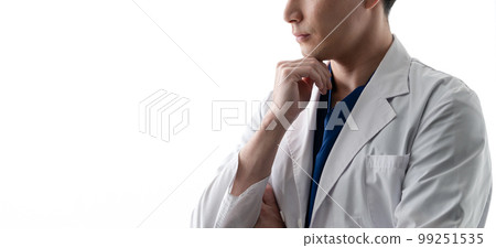 Medical image: A man in a white coat Medical image: A man in a white coat 99251535