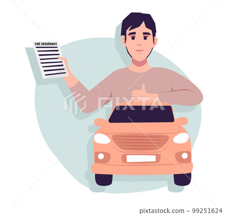 Car insurance coverage concept. Automobile protection, security, safety set. People protecting car with insurance and signing form with red auto. Car insurance coverage concept. Automobile protection, security, safety set. People protecting car with insurance and signing form with red auto. 99251624