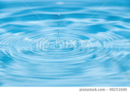 Blue water drop falling down. Global water problem Blue water drop falling down. Global water problem 99251690