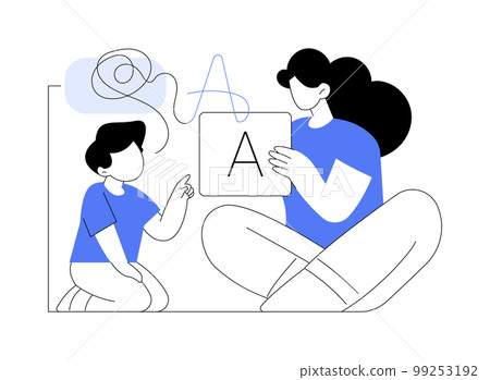 Speech therapy abstract concept vector illustration. 99253192