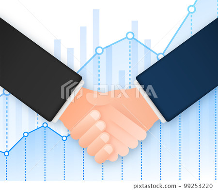 Shaking hands. Contract agreement. Successful transaction. Vector stock illustration. Shaking hands. Contract agreement. Successful transaction. Vector stock illustration. 99253220
