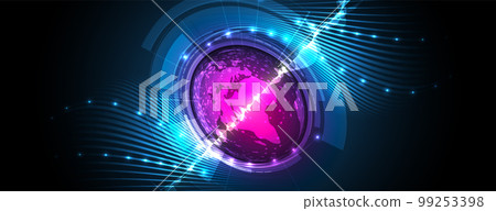 Technology data background, idea of global business solution 99253398