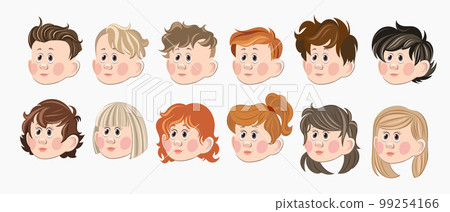 Collection set of twelve different group teenager 99254166