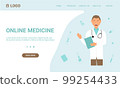 Internet page of online medicine services. Landing page. Flat. Vector. 99254433