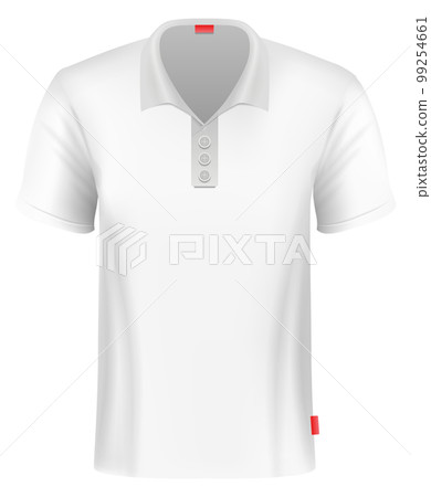 White sport t-shirt. Male blank apparel mockup White sport t-shirt. Male blank apparel mockup 99254661
