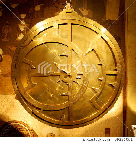 Astrolabe was used to understand the height of the celestial bodies in the middle ages Astrolabe was used to understand the height of the celestial bodies in the middle ages 99255091