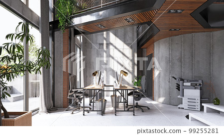 Loft style modern office Loft style modern office 99255281