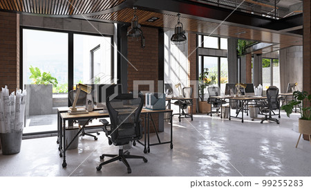 Loft style modern office Loft style modern office 99255283