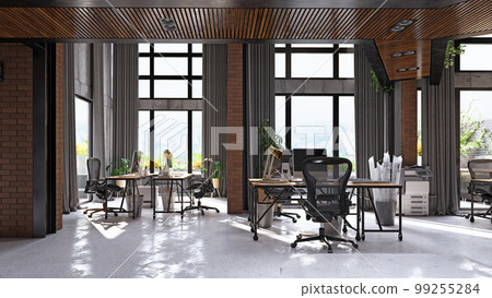 Loft style modern office Loft style modern office 99255284