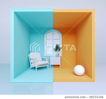 Mirror magic, . Fantasy room, magical view. Mirror magic, . Fantasy room, magical view. 99255286