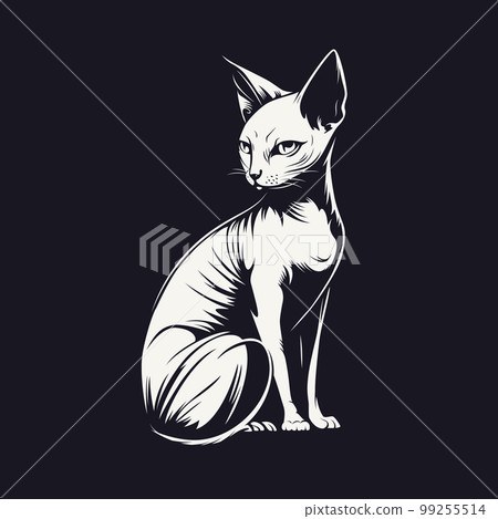 Kitty Vector Icon. Cat symbol isolated on background Stock Vector