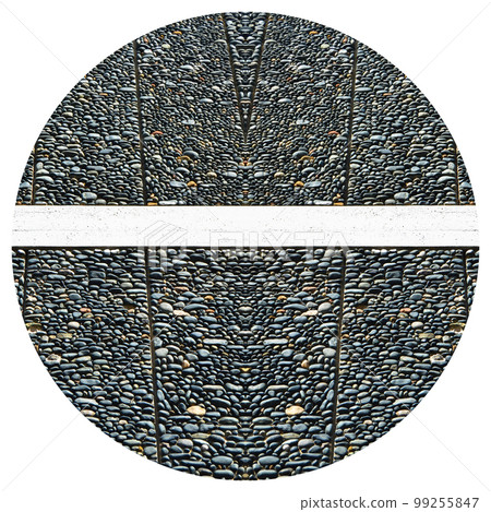 Wall texture decorated with blue pebbles, pebbles glued to the wall Wall texture decorated with blue pebbles, pebbles glued to the wall 99255847