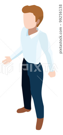 Office worker isometric icon. Business flat character Office worker isometric icon. Business flat character 99256138
