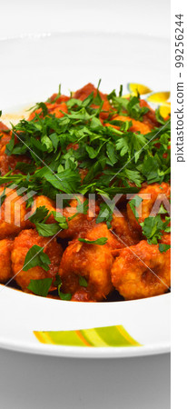 Homemade Fellah Meatballs with parsley from traditional Turkish cuisine dishes Homemade Fellah Meatballs with parsley from traditional Turkish cuisine dishes 99256244