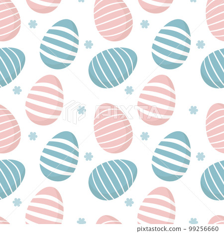 Easter seamless background with eggs. Gift card egg ornament