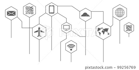 Global communication icons diagram. Worldwide connection services Global communication icons diagram. Worldwide connection services 99256769