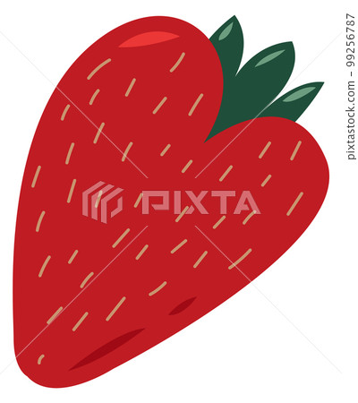 Strawberry icon. Heart shaped berry. Sweet food Strawberry icon. Heart shaped berry. Sweet food 99256787