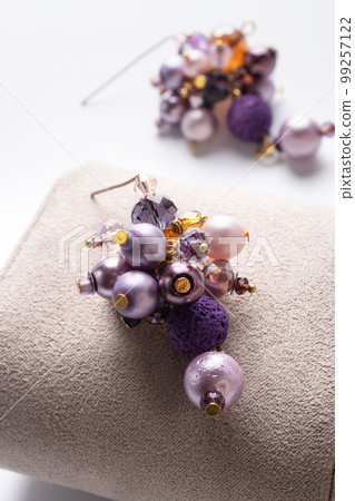 stylish and fashion earring billet . fashion and hobby concept stylish and fashion earring billet . fashion and hobby concept 99257122