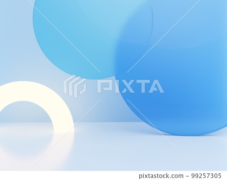 3D Rendering Minimal Studio Shot Pastel Color Transparent Acrylic Board and Round Window with Sunlight Product Display Background for Fashion, Cosmetics and Trendy Products. 99257305