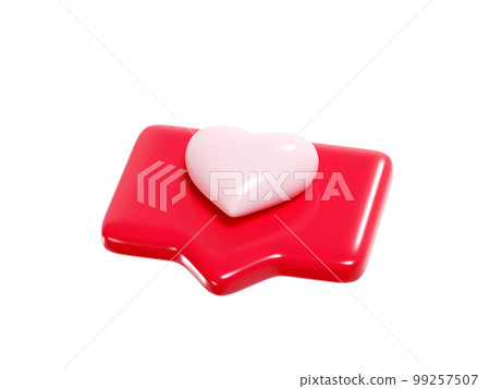 Text LOVE with Heart. 3d, Stock image