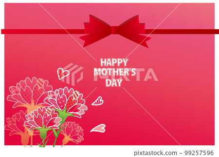 Carnation flower pattern pattern fabric style greeting card Mother's Day 99257596
