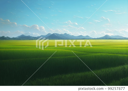 米領域和山和藍天 米領域和山和藍天 99257877