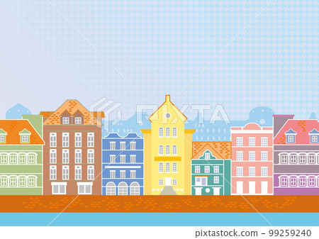 插圖素材：世界風景，歐洲，北歐，丹麥，街景，建築 99259240