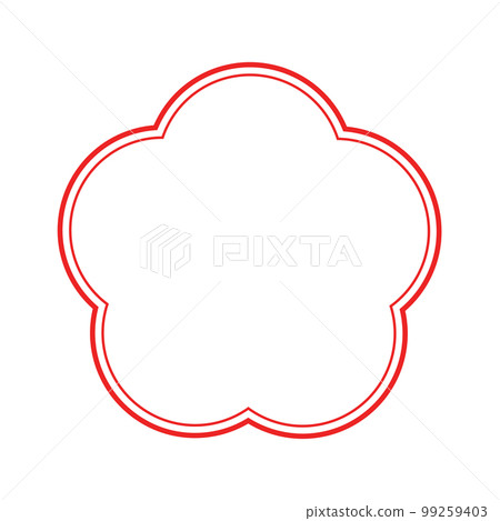 Celebration stamp, icon frame 10 plum type 99259403