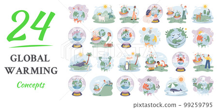 Climate change weather global greenhouse warming risks metaphor concept. Save planet 99259795
