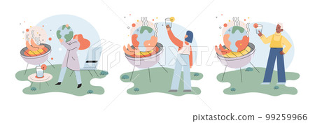 Global warming. High temperature and hot weather Earth. Climate change concept Global warming. High temperature and hot weather Earth. Climate change concept 99259966
