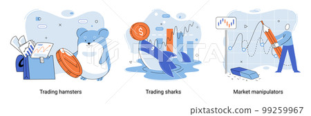 Whale emerges from water and holds gold coins on its nose. Inexperienced investor, bad investment Whale emerges from water and holds gold coins on its nose. Inexperienced investor, bad investment 99259967
