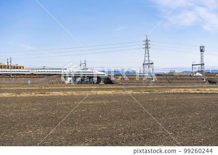 愛知縣內運行的東海道新幹線 N700 系列列車(進站) 愛知縣內運行的東海道新幹線 N700 系列列車(進站) 99260244
