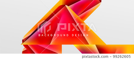 Triangle fluid color gradient abstract background. Vector Illustration For Wallpaper, Banner, Background, Card, Book Illustration, landing page Triangle fluid color gradient abstract background. Vector Illustration For Wallpaper, Banner, Background, Card, Book Illustration, landing page 99262605