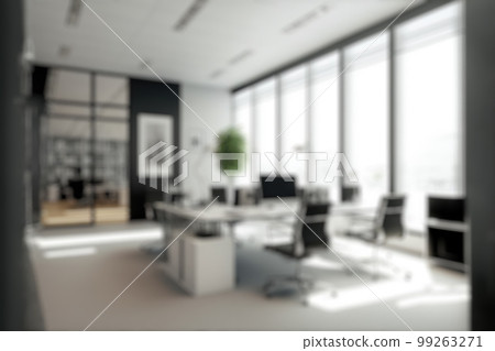 Blur background of modern office interior design. Contemporary workspace for creative business. 99263271