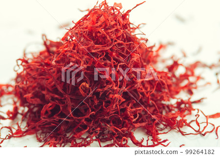 heap of dryed saffron spice heap of dryed saffron spice 99264182