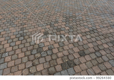 Kusatsu station area brick tiles diagonally Kusatsu station area brick tiles diagonally 99264380
