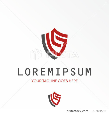 Letter or word LS font in line hexagon guard Shield image graphic icon logo design abstract concept vector stock. Can be used as a symbol related to initial sport or safety. 99264595