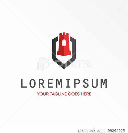 Fortress castle inside guard shield image graphic icon logo design abstract concept vector stock. Can be used as a symbol related to fitness or game Fortress castle inside guard shield image graphic icon logo design abstract concept vector stock. Can be used as a symbol related to fitness or game 99264925