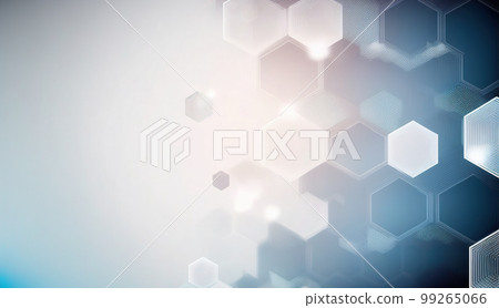 Hexagon blue abstract background with hexagonal geometric elements 99265066