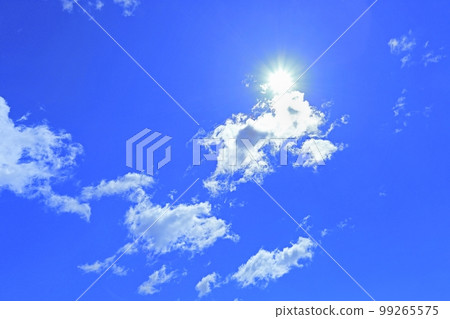 The sun in blue sky and clouds The sun in blue sky and clouds 99265575